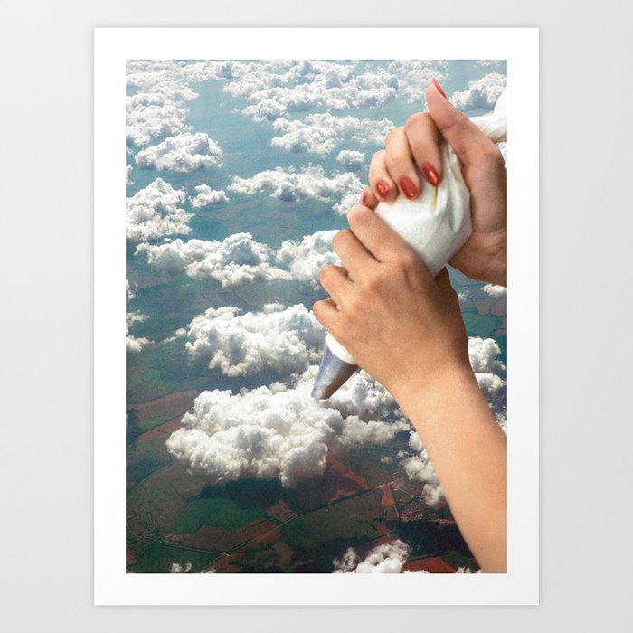 Piping Clouds II - Whipped Cream Art Print