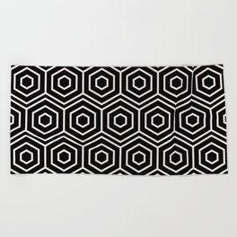 Black and Pale Pink Geometric Line Shape Pattern Pairs DE 2022 Popular Color Crystal Clear DE6008 Beach Towel