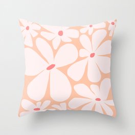 Abstraction_FLORAL_FLOWER_BLOOM_BLOSSOM_POP_ART_0415A Throw Pillow