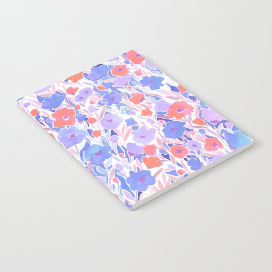 Flower Field Apricot Lilac Notebook