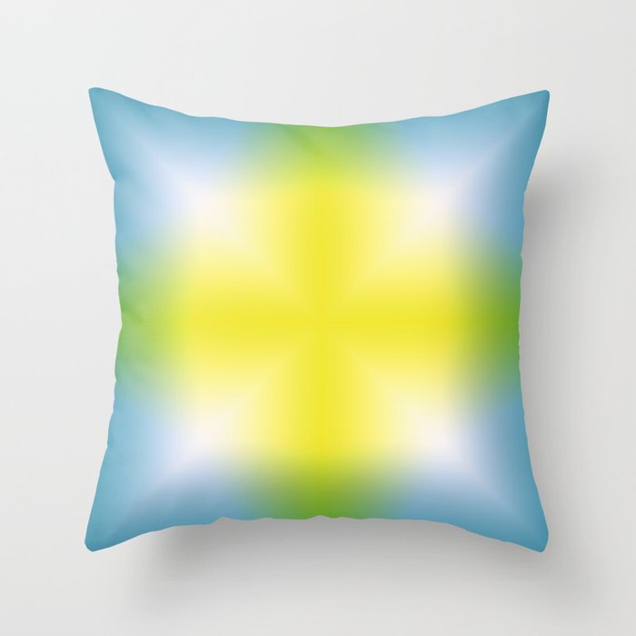Color Gradient Cross 01 Throw Pillow