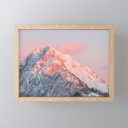 Last sun light on mountain Storžič, Slovenia Framed Mini Art Print