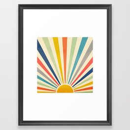 Sun Retro Art III Framed Art Print