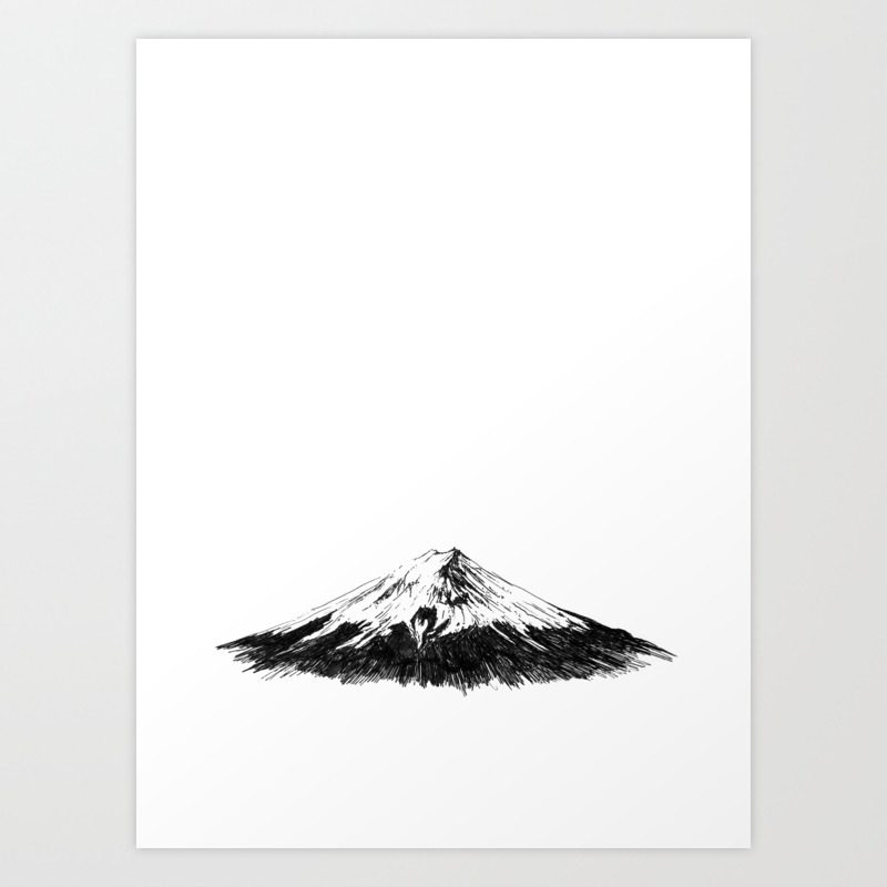 Mt Fuji Portrait Art Print By Madebyams Society6 Here presented 42+ mt fuji drawing images for free to download, print or share. society6