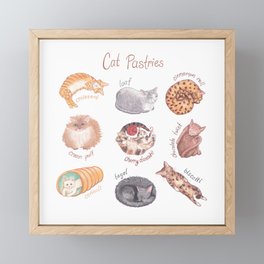 Cat Pastries Framed Mini Art Print