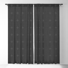 Grunge crosses seamless pattern Blackout Curtain