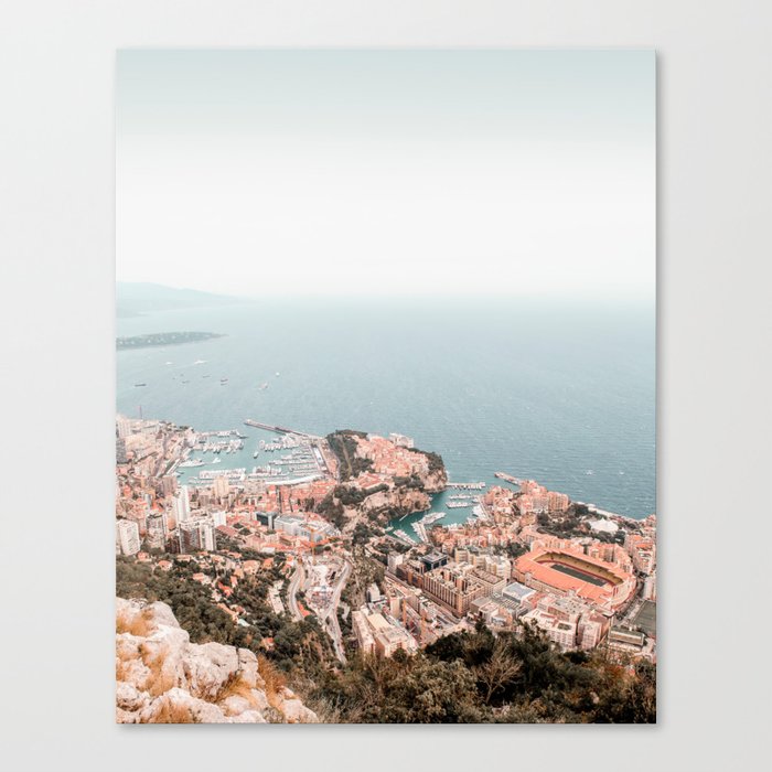 Monaco Summer Coast Canvas Print