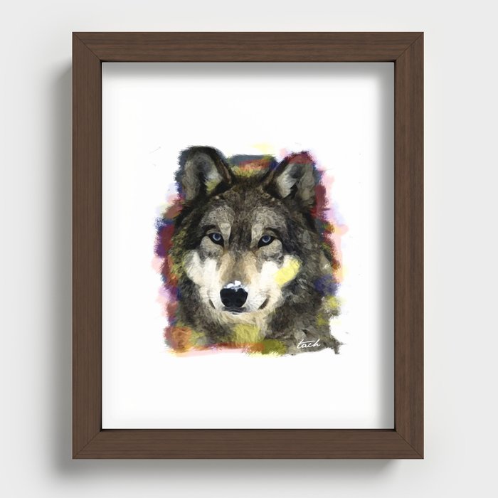 dirty wolf  Recessed Framed Print