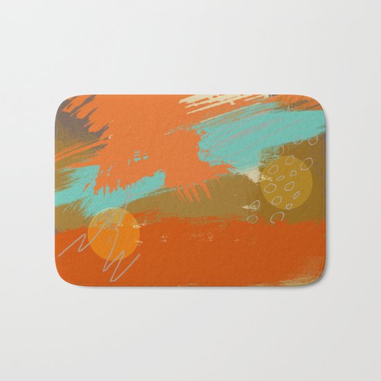 Secret Places, Abstract Landscape Art Bath Mat