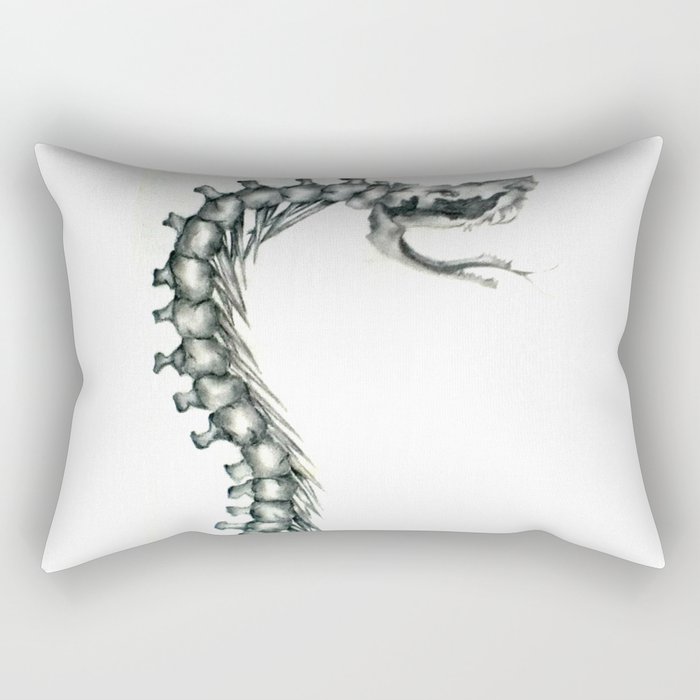 Snake Skeleton Rectangular Pillow