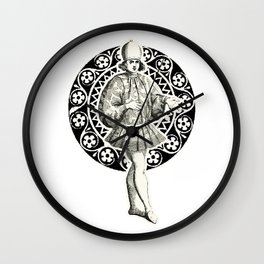 Venetian noble in sophisticated clothes Wall Clock