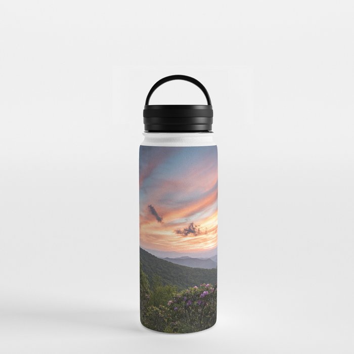 Blue Ridge Mountains - Cotton Candy Sunset Water Bottle