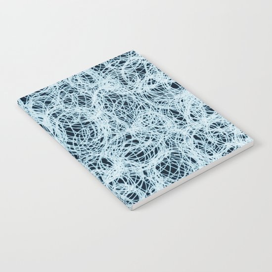 Powder Blue Ink on Black Notebook
