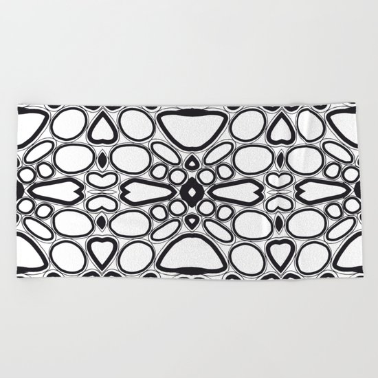 fancy grid Beach Towel