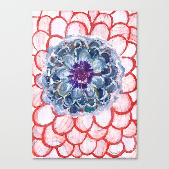 Centered Blue Blossom Canvas Print