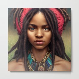 Deadlocs and red hair Metal Print