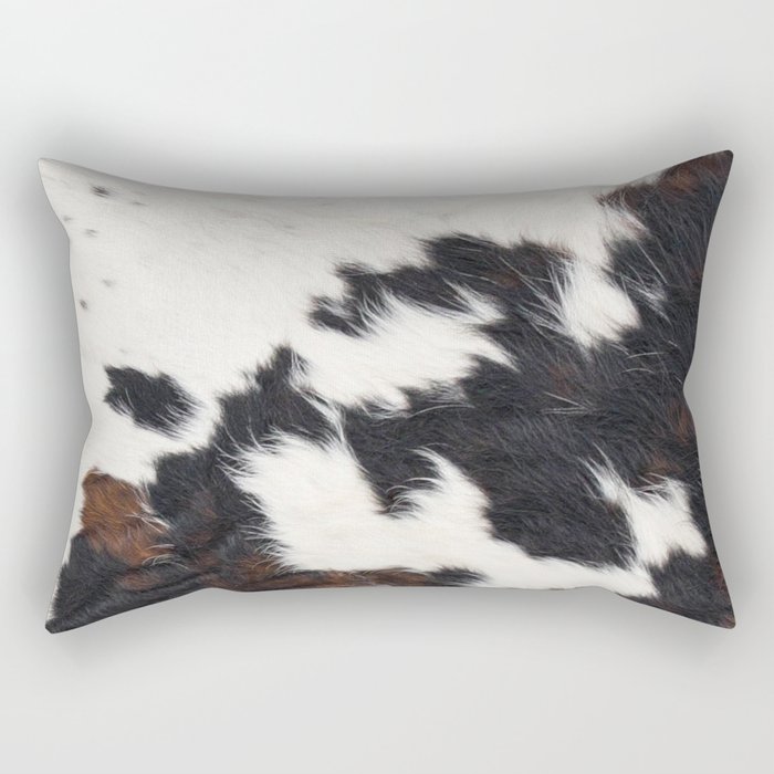 Brown Cowhide Rectangular Pillow
