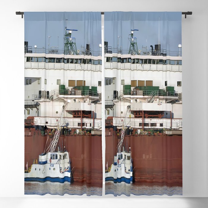 Edgar B Speer Freighter and Ojibway Blackout Curtain