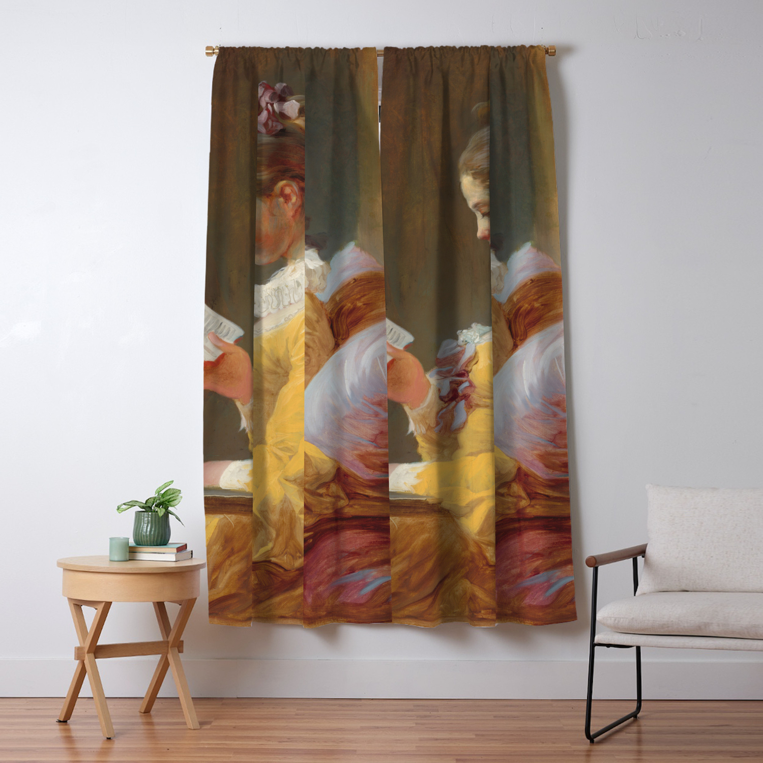 Young Girl Reading Painting By Jean Honore Fragonard Blackout