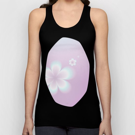 Petites Fleurs Roses Fractal Unisex Tank Top