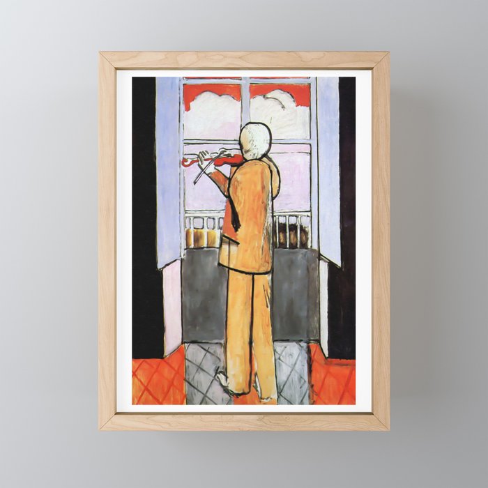Matisse | The Violinist at The Window, 1912 Artwork Reproduction Framed Mini Art Print