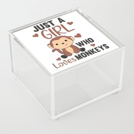 Just A Girl who loves Monkeys - Sweet Monkey Acrylic Box