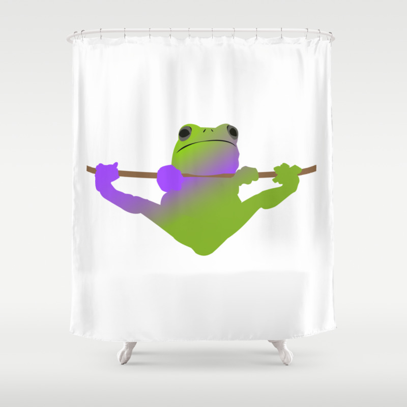 The Hanging Frog Shower Curtain By Thomasmorton9 Society6