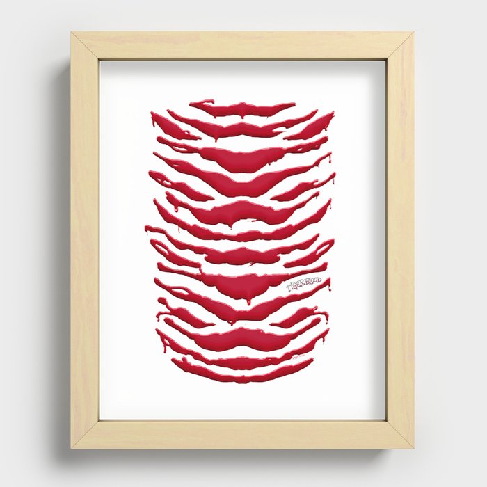 "TigerBlood" blood-stripes by Spysee Recessed Framed Print