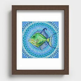 Green Triggerfish Recessed Framed Print