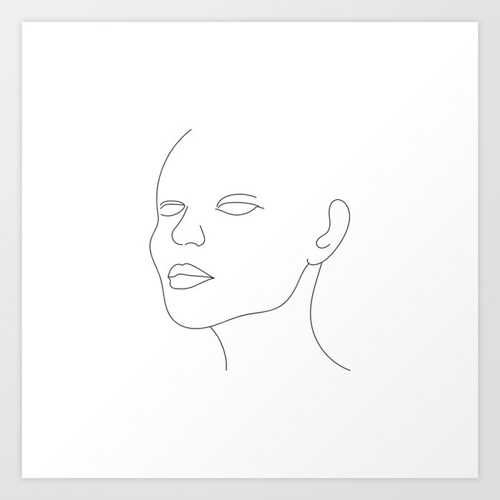 Minimalist face No. 1 Art Print by ARCreative | Society6