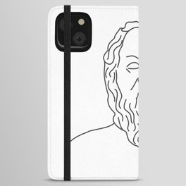 Bust of Socrates the Greek philosopher from Athens city one of the founders of Western philosophy	 iPhone Wallet Case