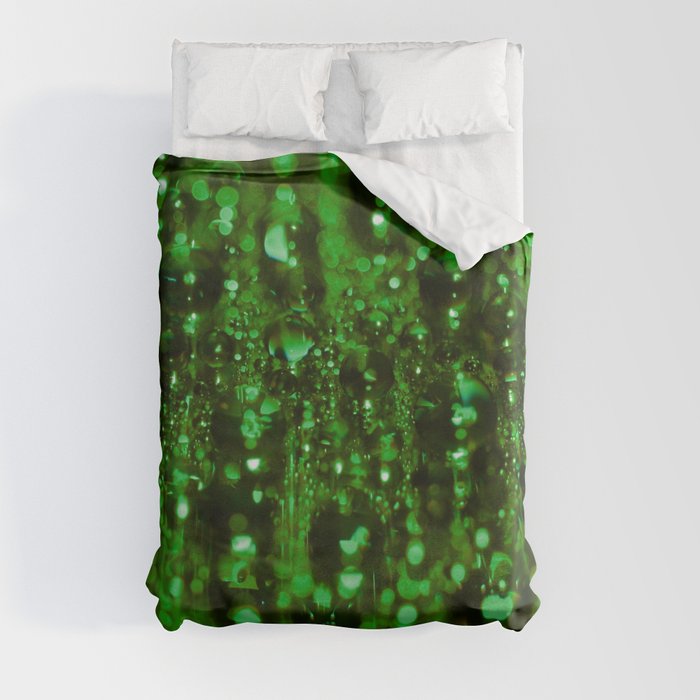 Green Fractal Duvet Cover