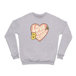 LOVE YOUR PLANET Crewneck Sweatshirt | Nature, Natureart, Curated, Pastelcolors, Flowers, Simpleart, Softpalette, Minimalist, Loveyourplanet, Bee 