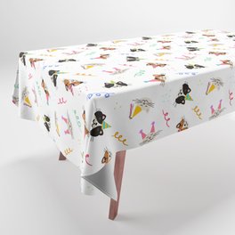 Cat Purr-tay! // White Tablecloth