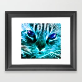 Lightning Cat Framed Art Print