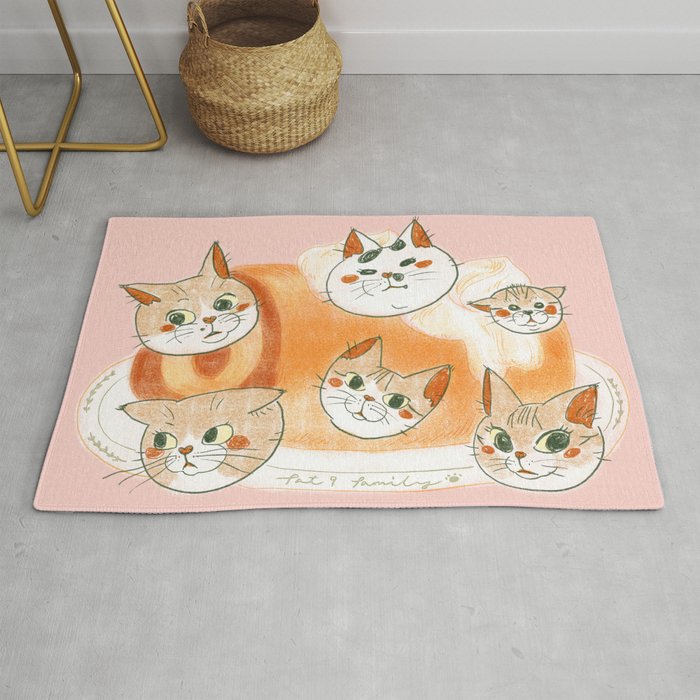 fat 9 and cake  Rug