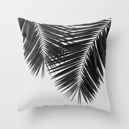 Palm Leaf Black & White II Throw Pillow
