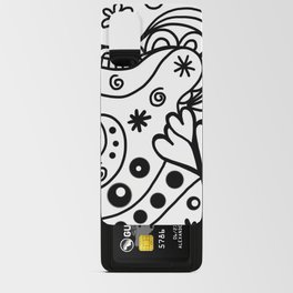 Black and White Doodle Android Card Case