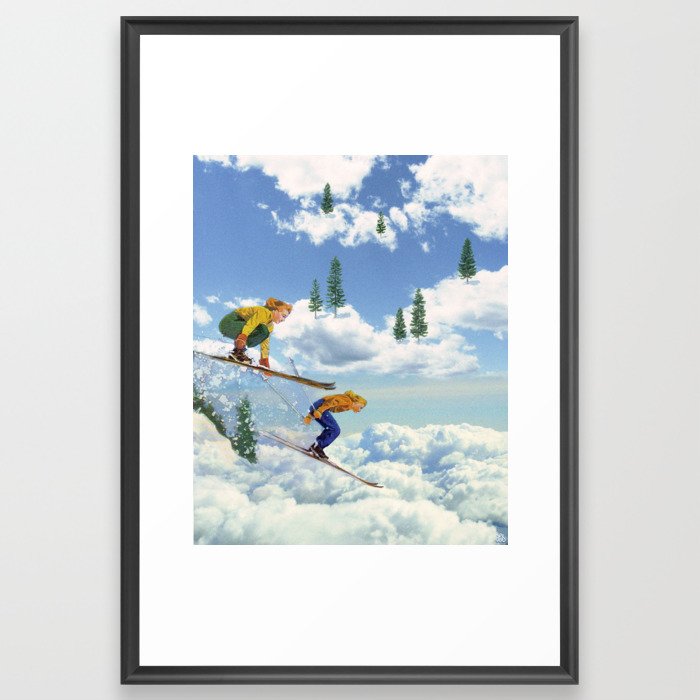 Pow Clouds Framed Art Print