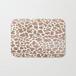 Hipster brown white ombre cheetah animal print Bath Mat