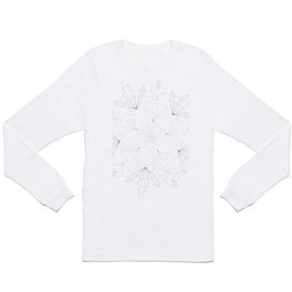 Mandala Long Sleeve T Shirt | Black And White, Radial, Graphicdesign, Symmetry, Radialdesign, Digital, Radialsymmetry, Mandala, Pattern 