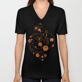 Lotus pool geometry V Neck T Shirt