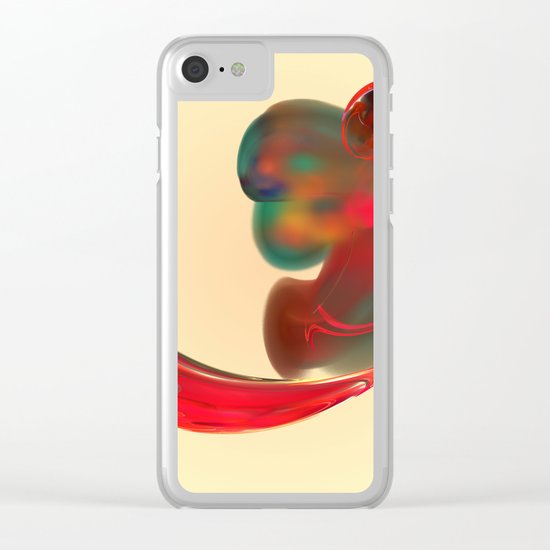 the red (A7 B0131) Clear iPhone Case