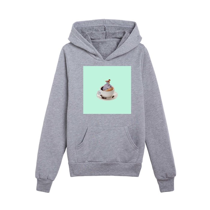 morning person 2 mint Kids Pullover Hoodie