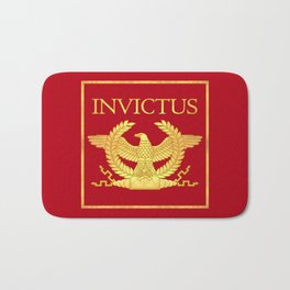 Invictus Eagle on Red Bath Mat | Graphic Design 