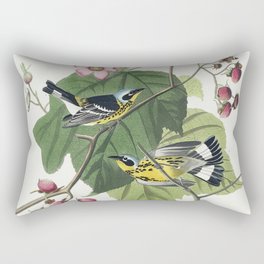 Black and Yellow Warblers Rectangular Pillow