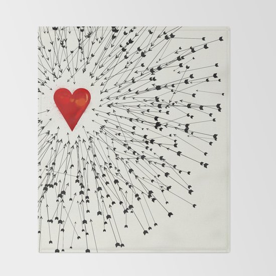 Heart&Arrows Throw Blanket