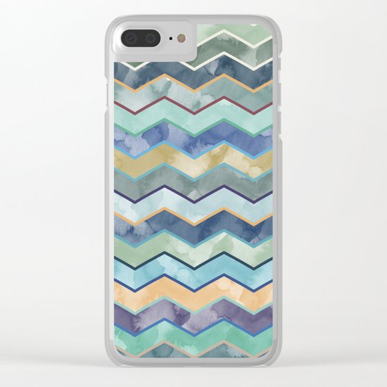 Watercolor Colorful Wave Clear iPhone Case