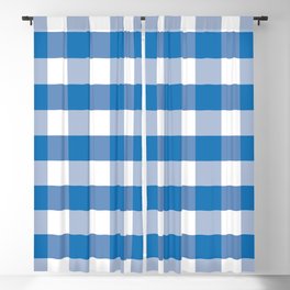 Goliath Biscayne Bay Blue Gingham Check Square Pattern Blackout Curtain
