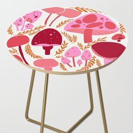 Mushrooms - Pink & Orange Side Table